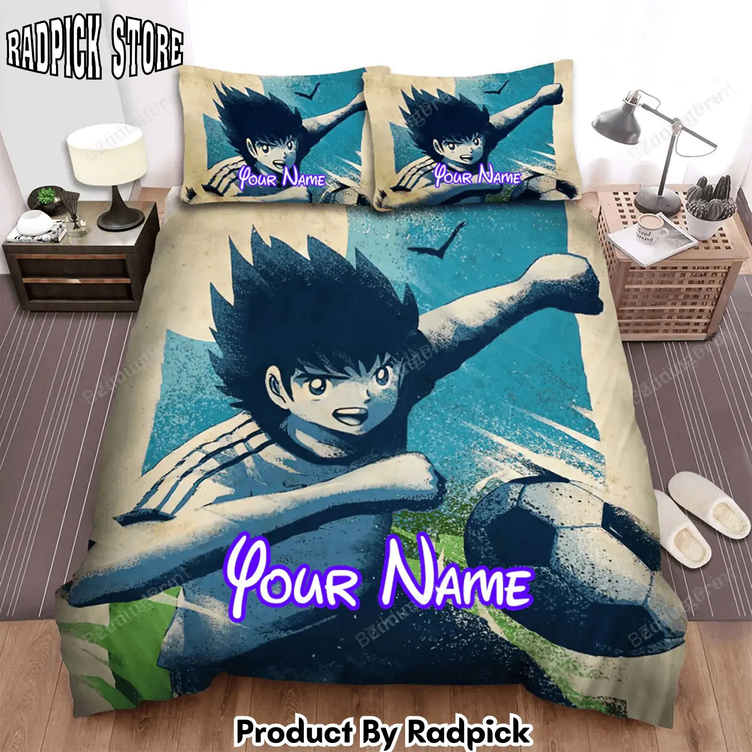 Radpick anime icons the champion bed sheets duvet cover personalized name bedding sets rp3278757